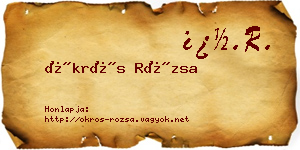 Ökrös Rózsa névjegykártya