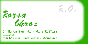 rozsa okros business card
